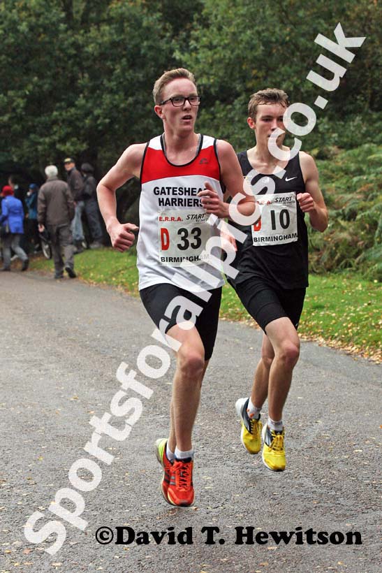 Dan Johnson (Gateshead Harriers) on the 4th leg of the senior mens 6 stage relay at the ERRA Mens 6 and Womens 4 Stage Road Relays, Sutton Park, Birmingham Road Relays.